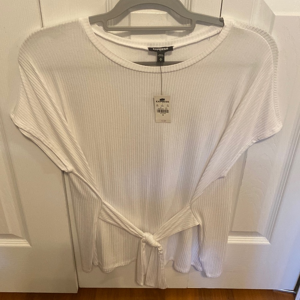NWT Express white ribbed top